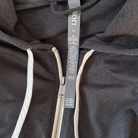 Vuori Coronado Charcoal Zip-Up Hoodie - Picture 7 of 11